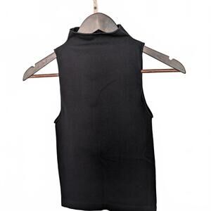 Naked Wardrobe Sculpt Seamless Ribbed Mock Neck Tank Top